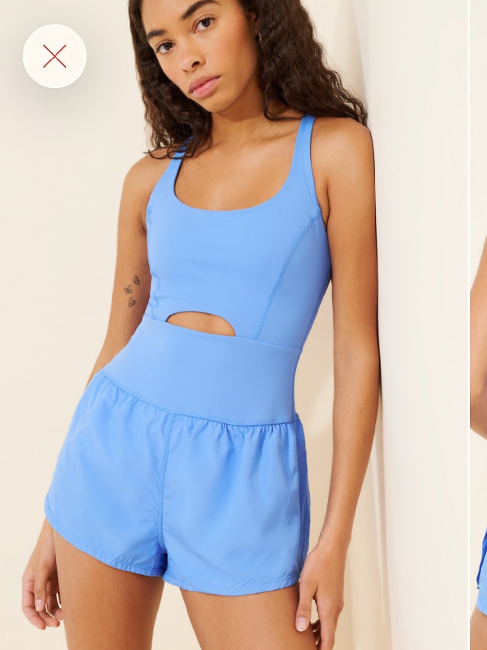 Free  people movement Light Blue Cutout Romper